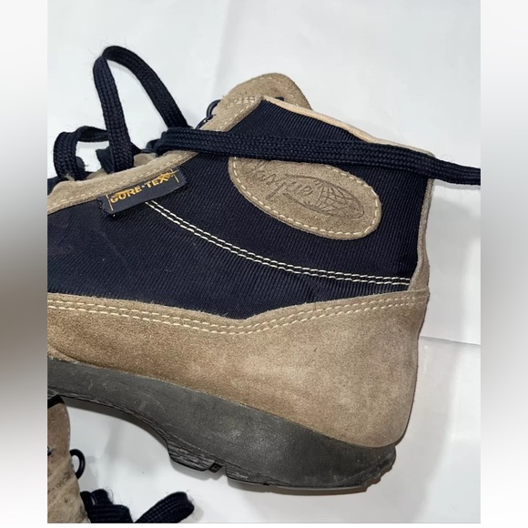 Vasque HIKING ankle Boots Gore-Tex 7534 TAN BLUE Womens 8,  Made In Italy, SUEDE - Picture 12 of 16